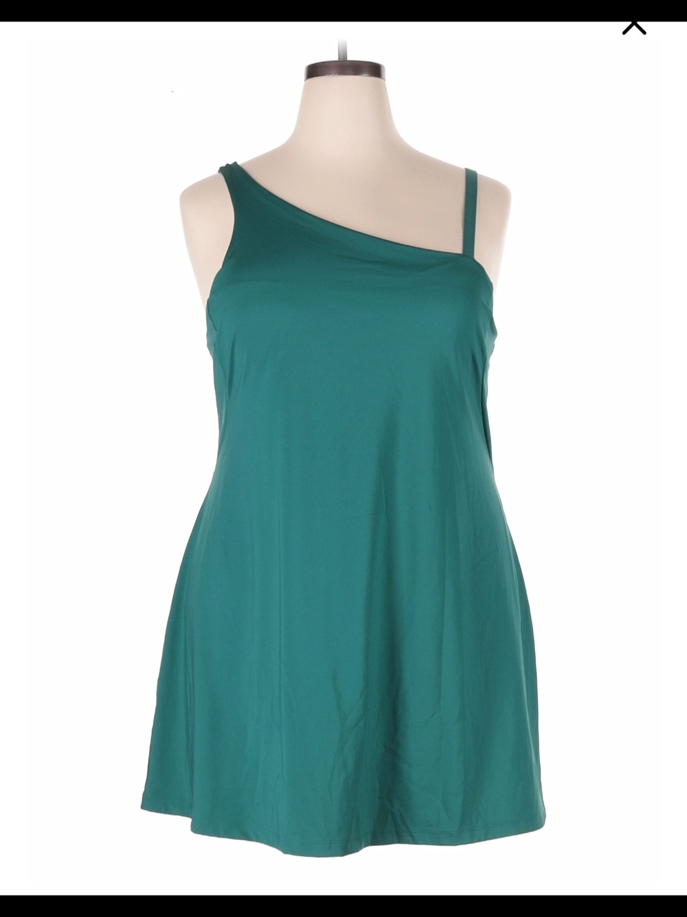 Asymmetric One-Shoulder Teal Dress